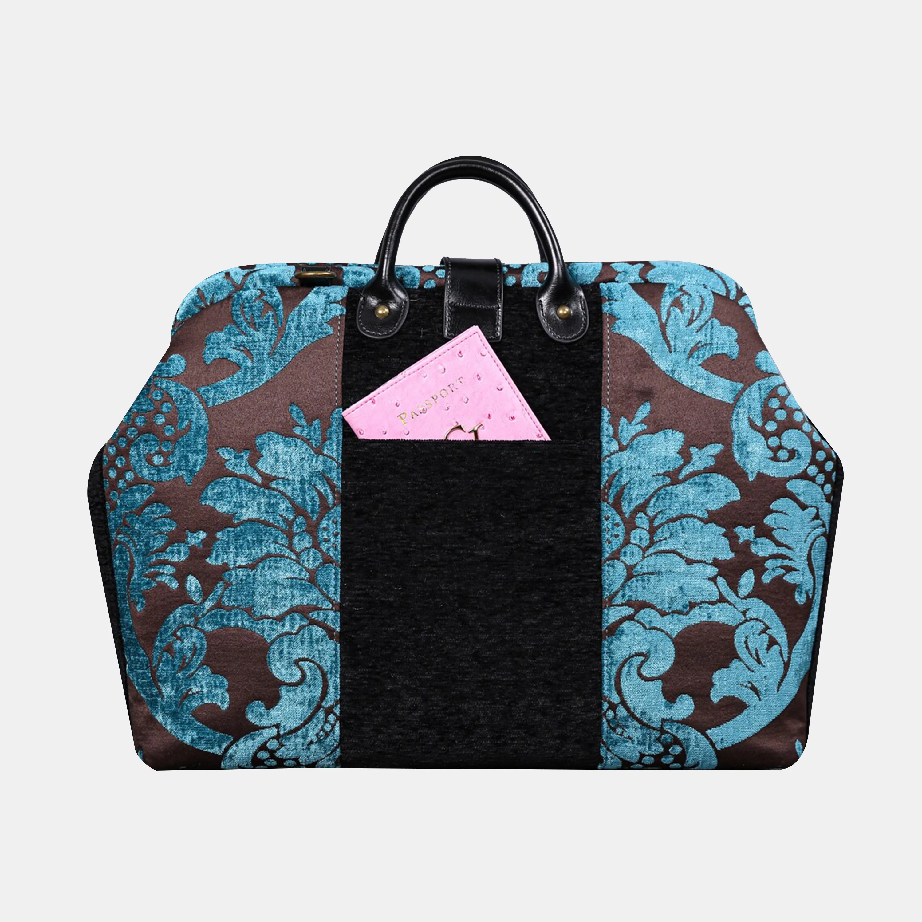 Luxury Damask Blue Laptop Work Bag