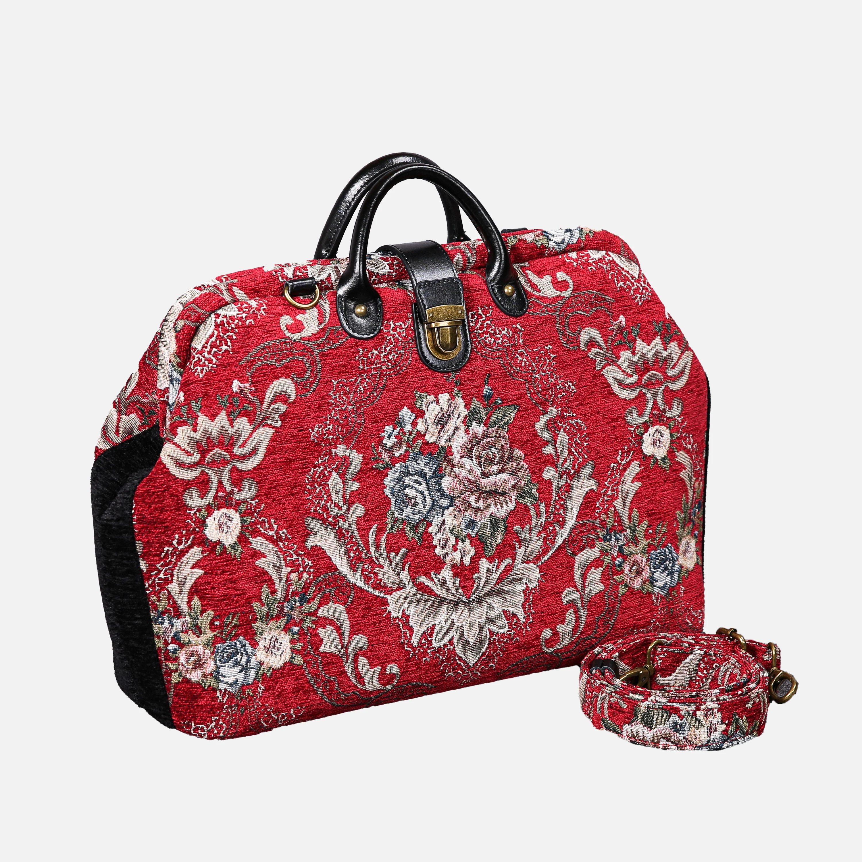 Floral Red Laptop Work Bag