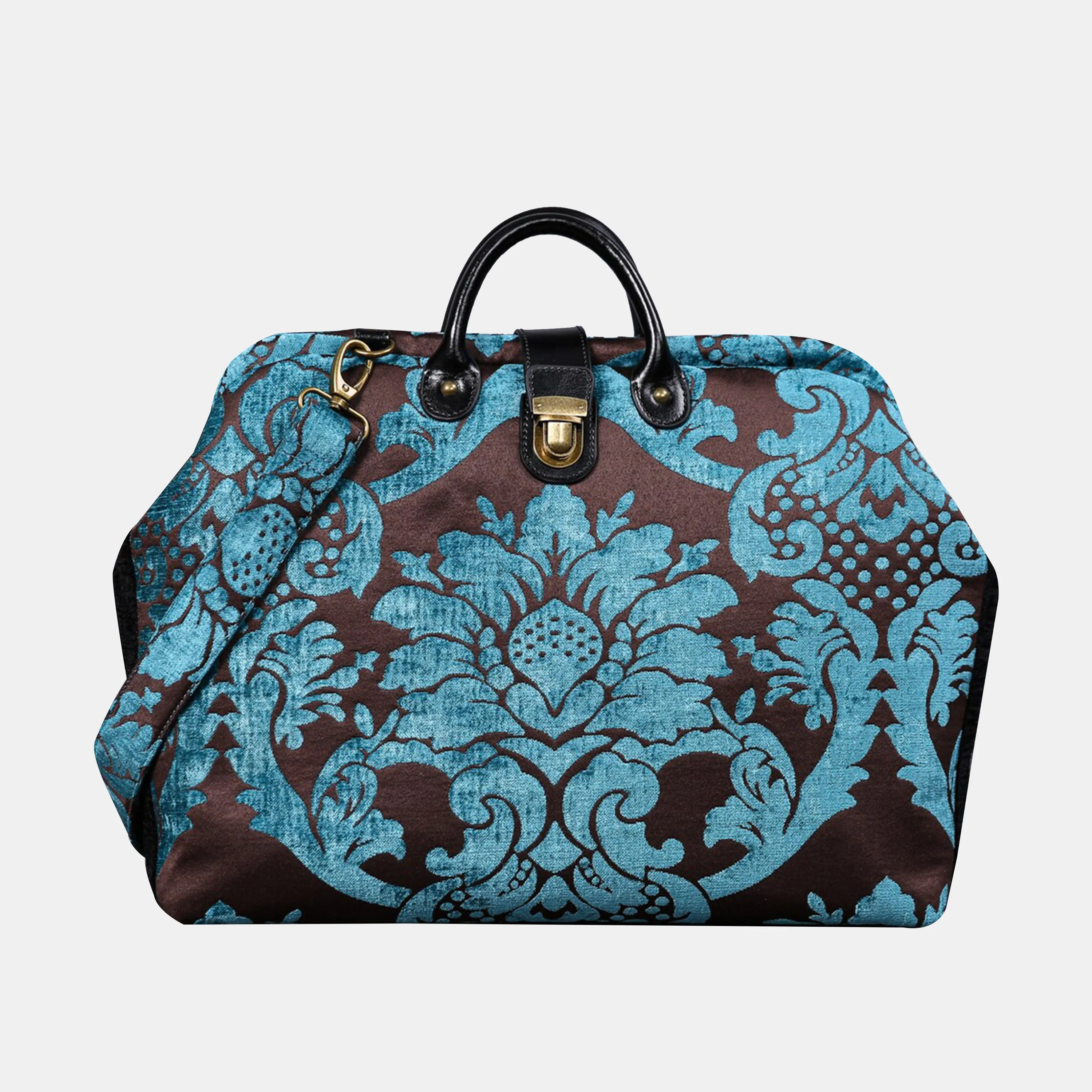 Luxury Damask Blue Laptop Work Bag