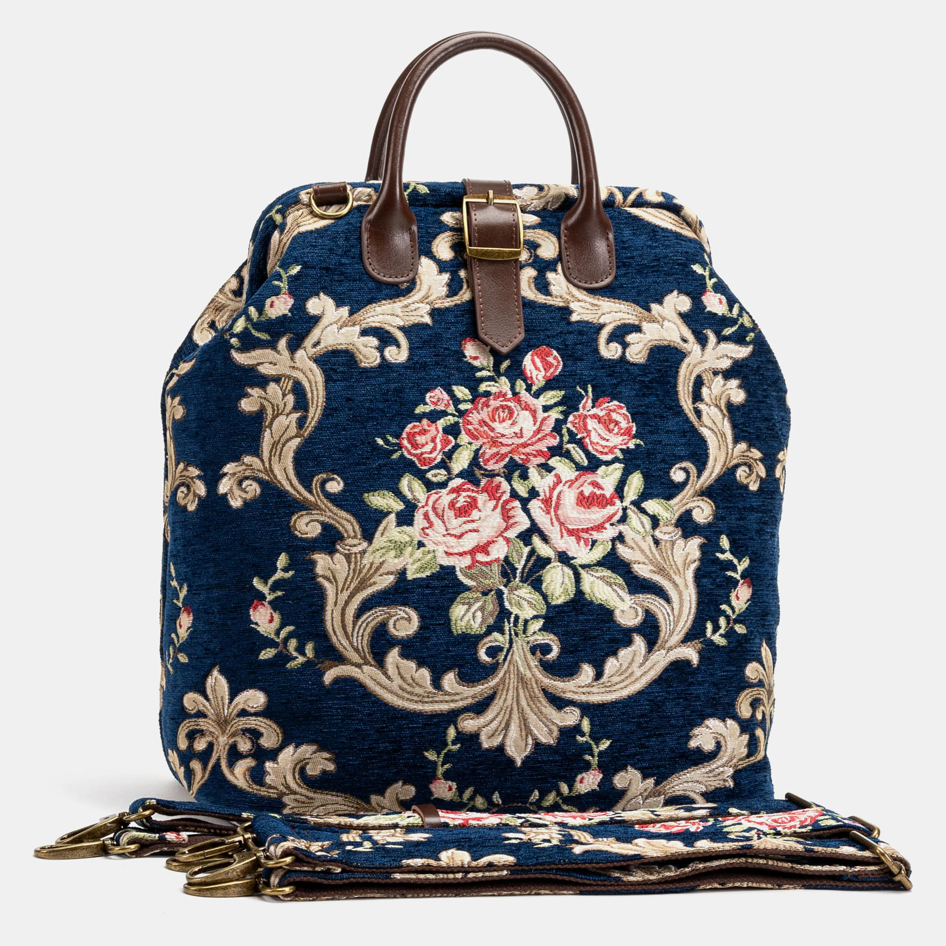 Baroque Garden Blue Carpet Laptop Backpack