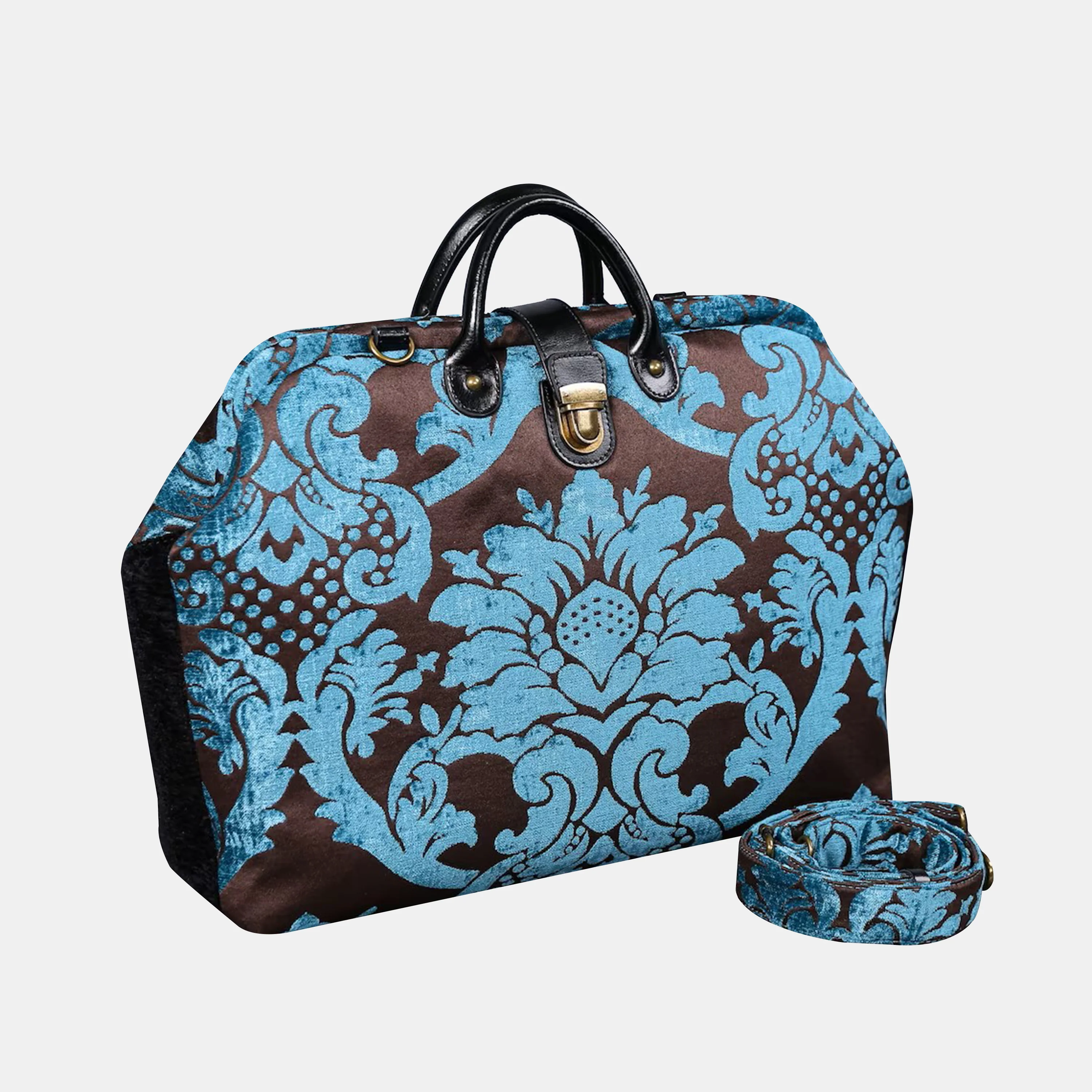 Luxury Damask Blue Laptop Work Bag