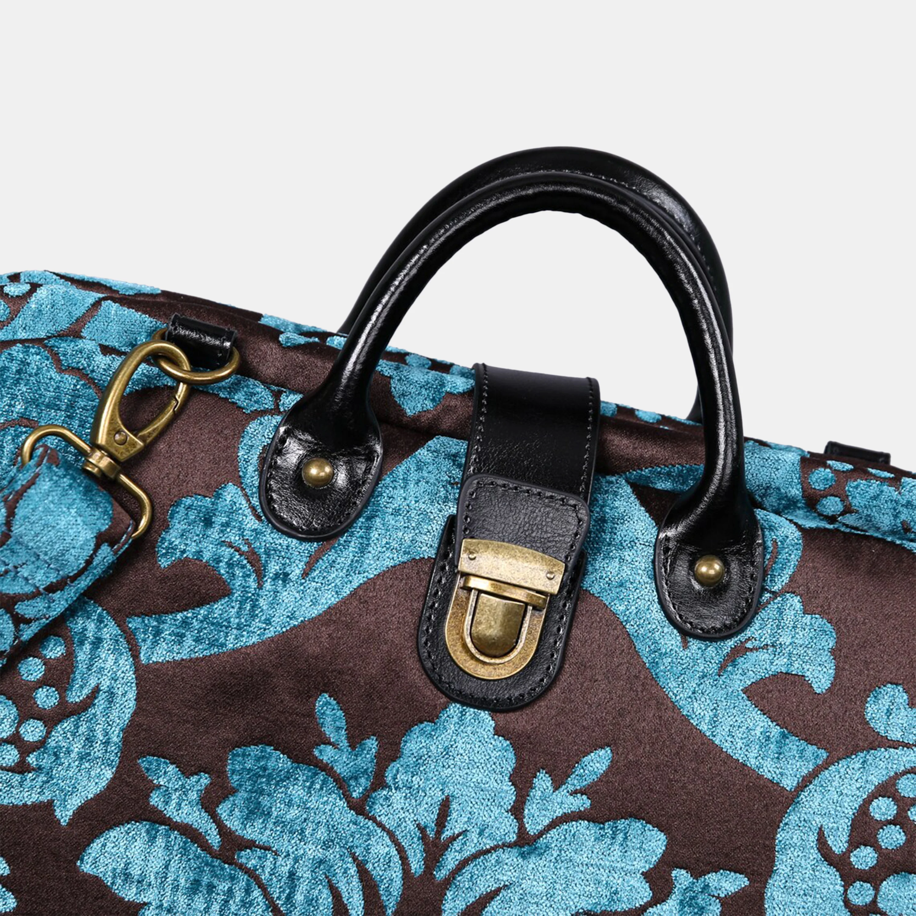 Luxury Damask Blue Laptop Work Bag
