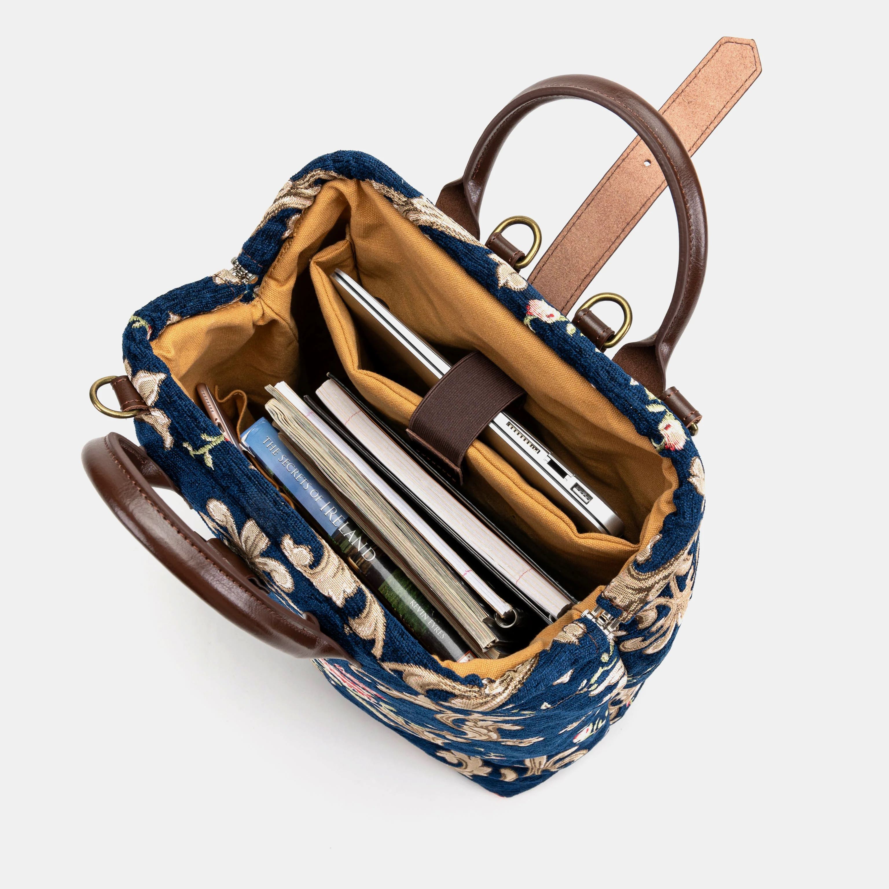 Baroque Garden Blue Carpet Laptop Backpack