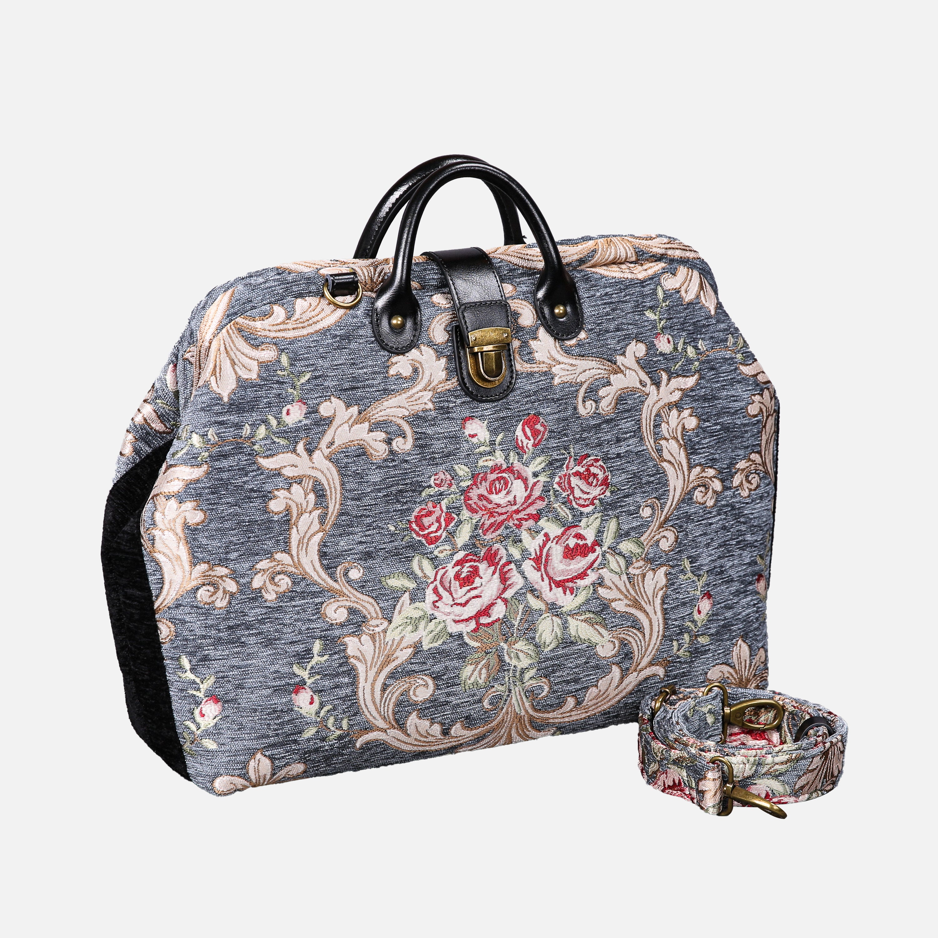 Baroque Garden Grey Laptop Work Bag