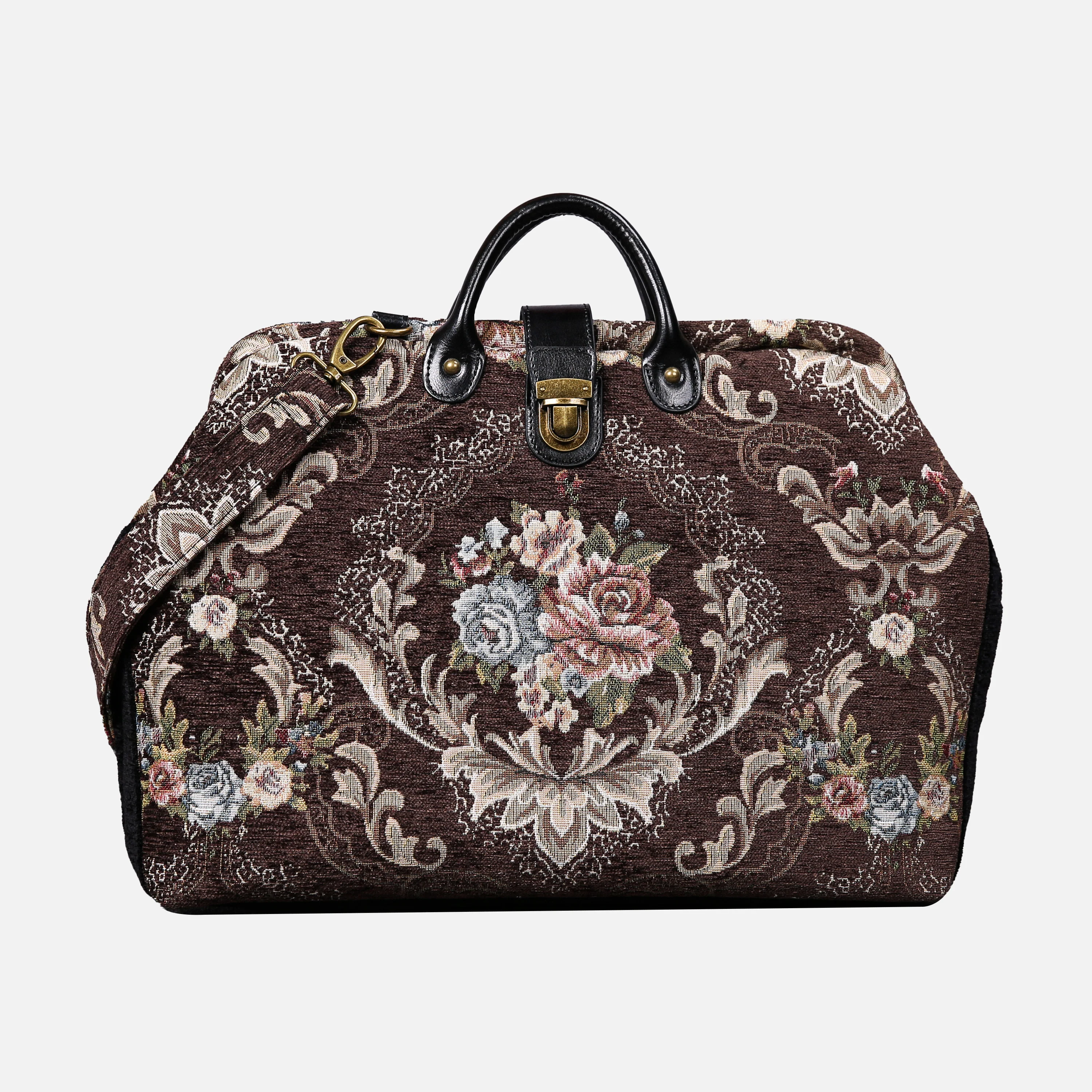 Floral Brown Color Laptop Work Bag