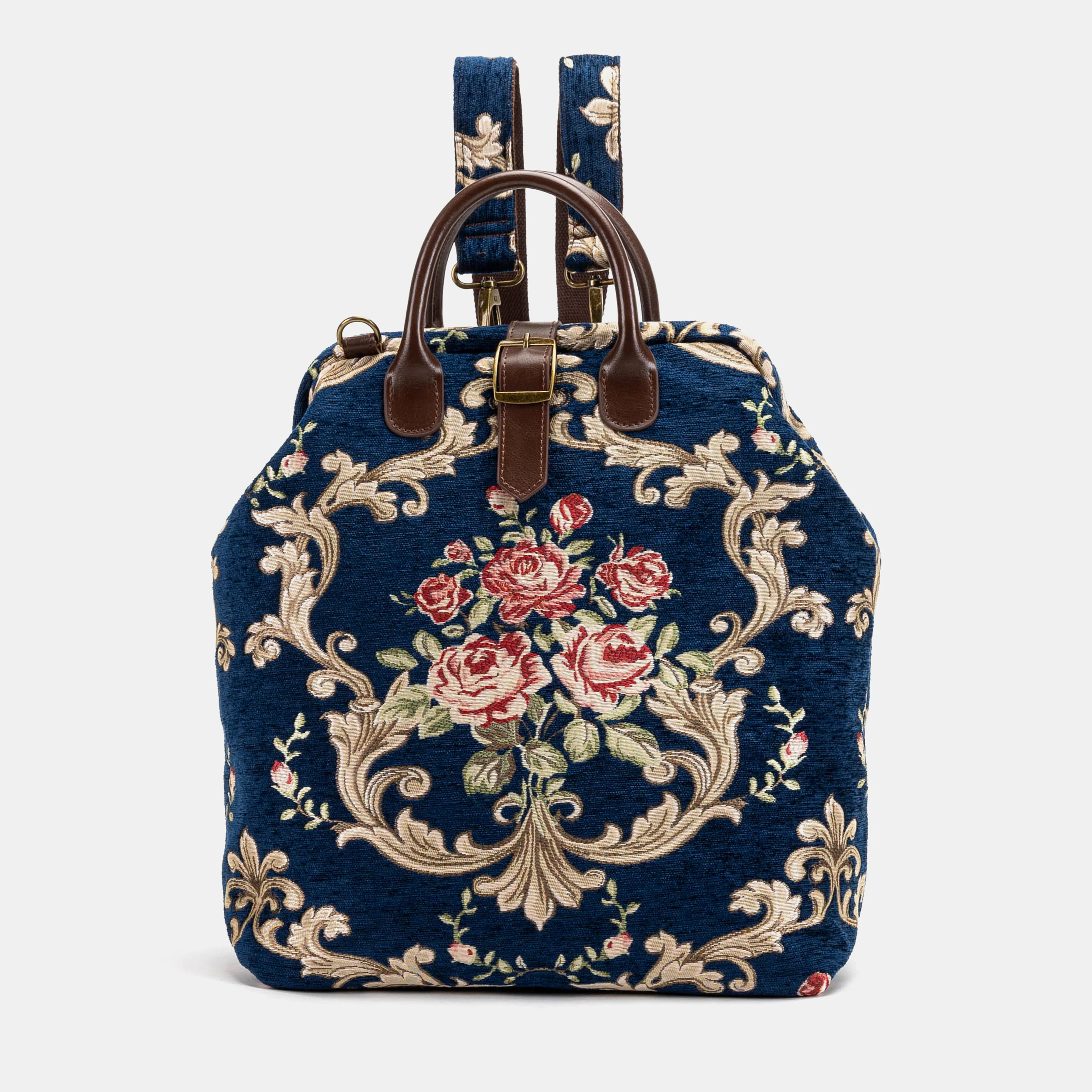 Baroque Garden Blue Carpet Laptop Backpack