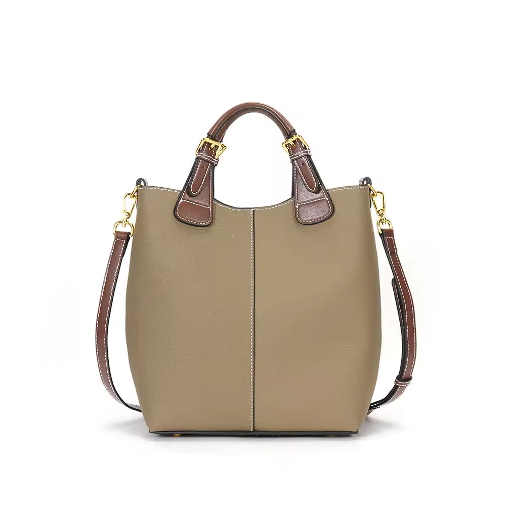 WJW---Latest New Design High Quality Fashion Bucket Tote Real Leather Womens Handbag Shoulder Crossbody Bag Sac a Main Dame