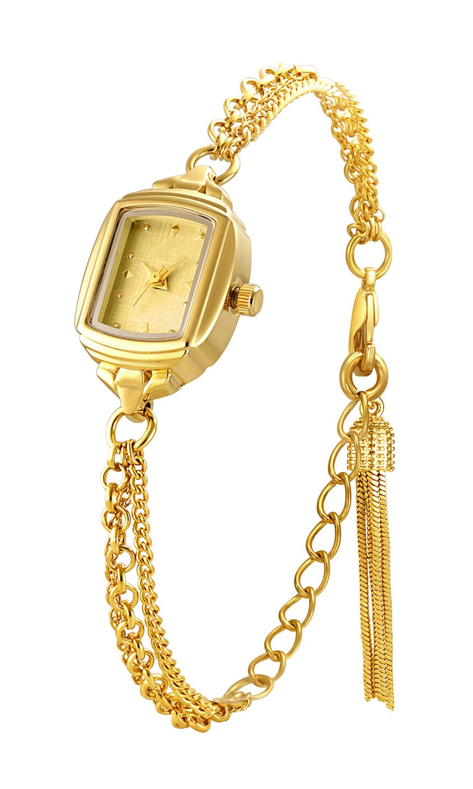 Womens Dainty Rectangle Ultra Thin Waterproof Quartz Watch Ladies Dress Elegant Analog Bracelet Watch